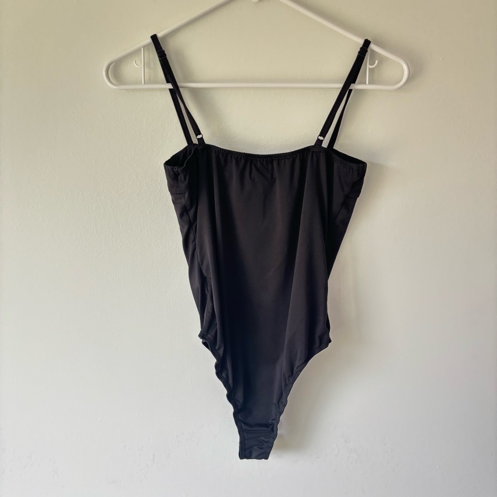 Princess Polly Black Body Suit Spaghetti Strap Cut Out Bodycon Fitted - Picture 6 of 8